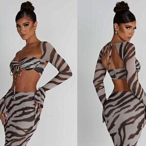 BabyBoo Priscilla top zebra print xs BNWT